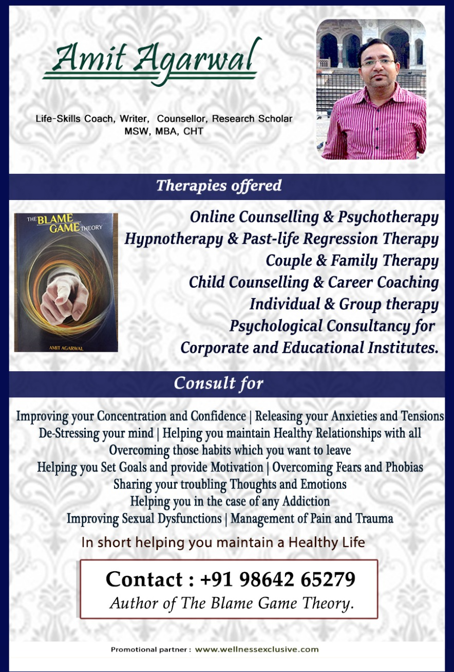 The Sita Center - Amit Agarwal - Psychotherapist, Counselor, Clinical Hypnotherapist & Life-Skills Trainer - Guwahati