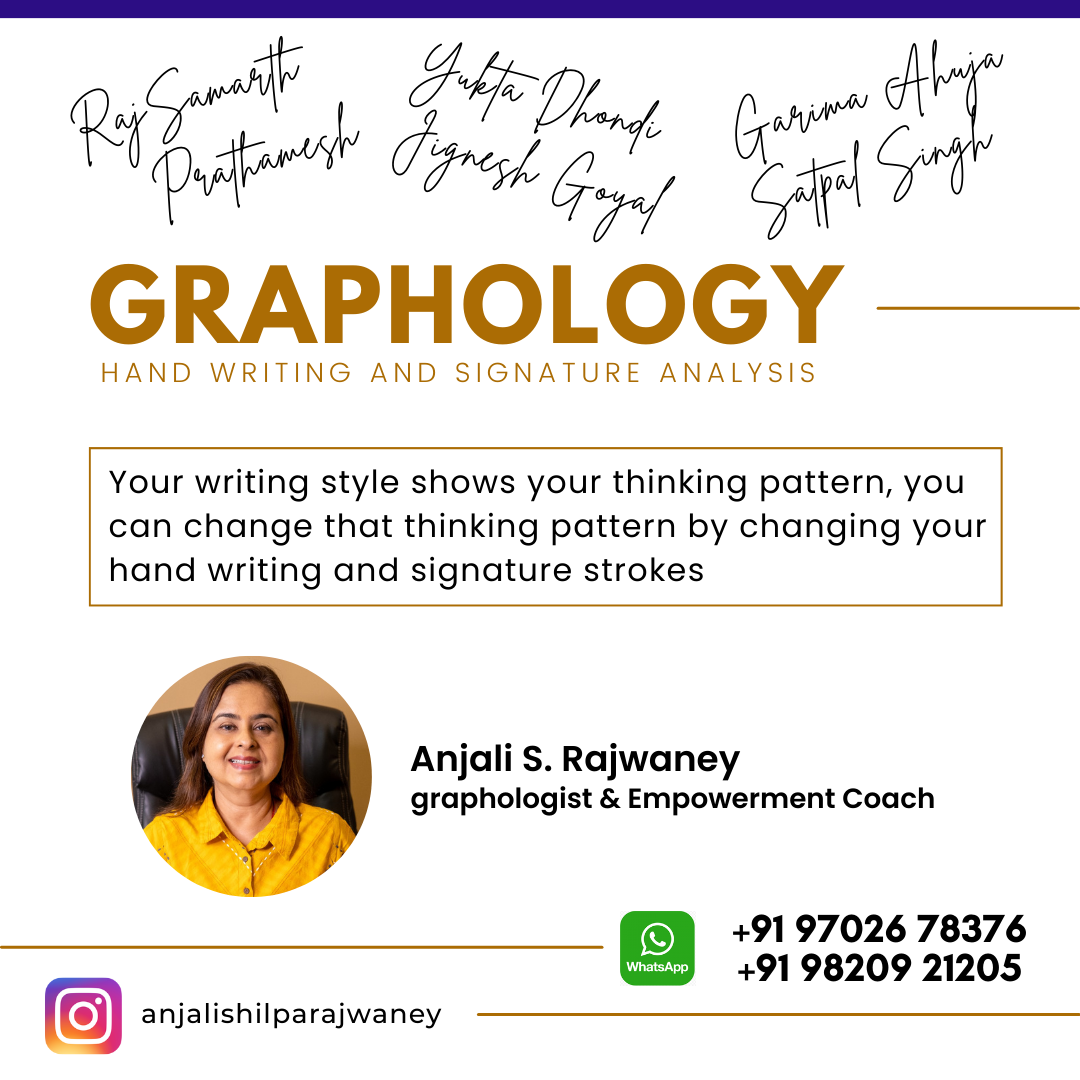Anjali S. Rajwaney - Graphology Sessions - Gurgaon