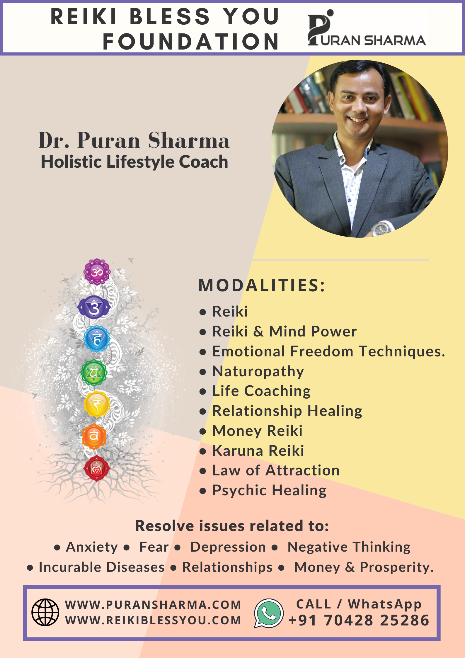 Dr. Puran Sharma - Reiki Bless You Foundation - Asansol