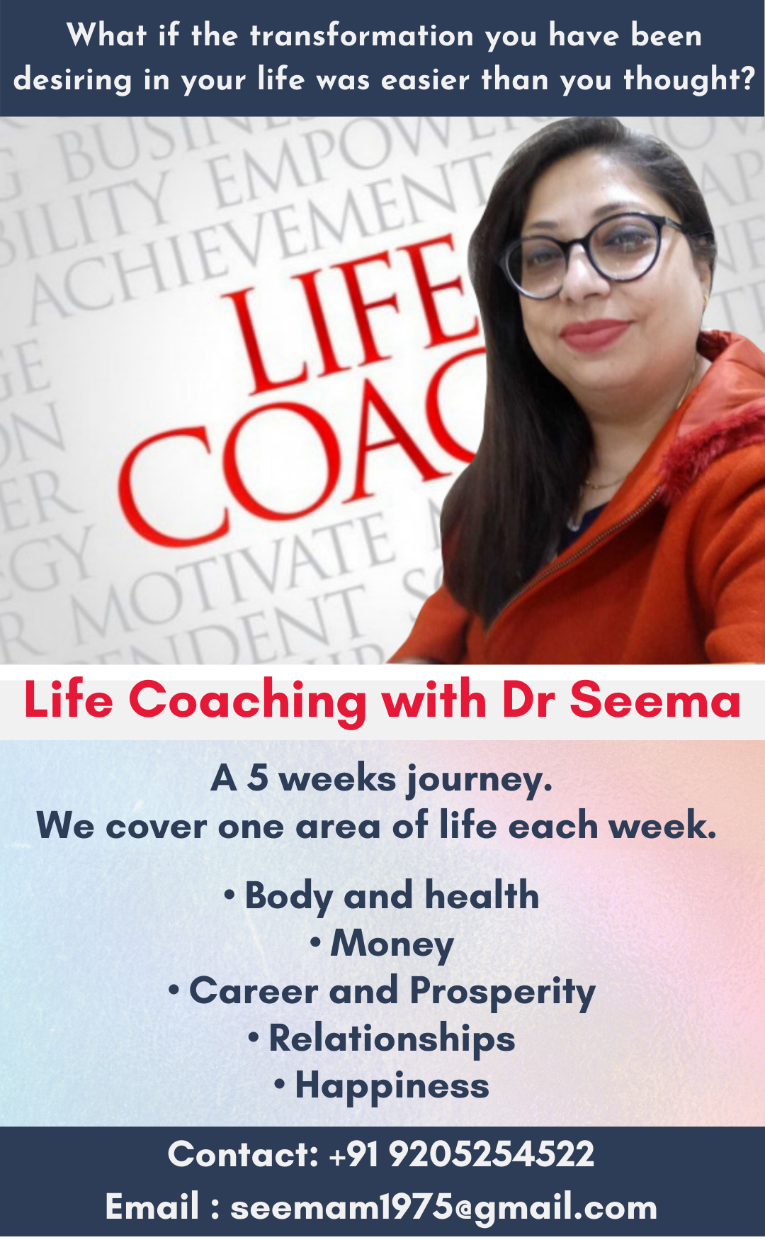 Life Coaching  by Dr. Seema Madan - Amritsar