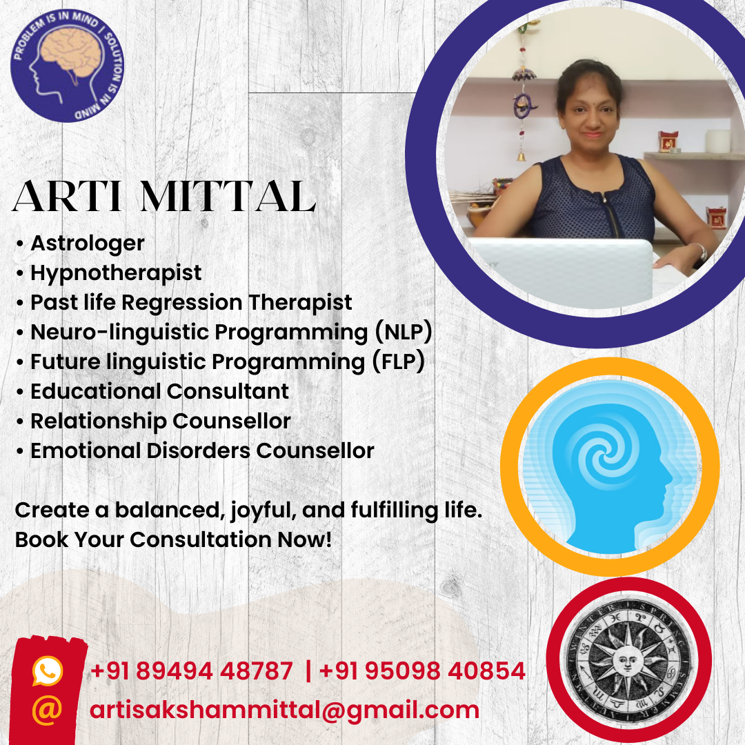 Arti Mittal- Astrologer, Hypnotherapist, Tarot Reader, Vastu Consultant, Past Life Regression - Faridabad