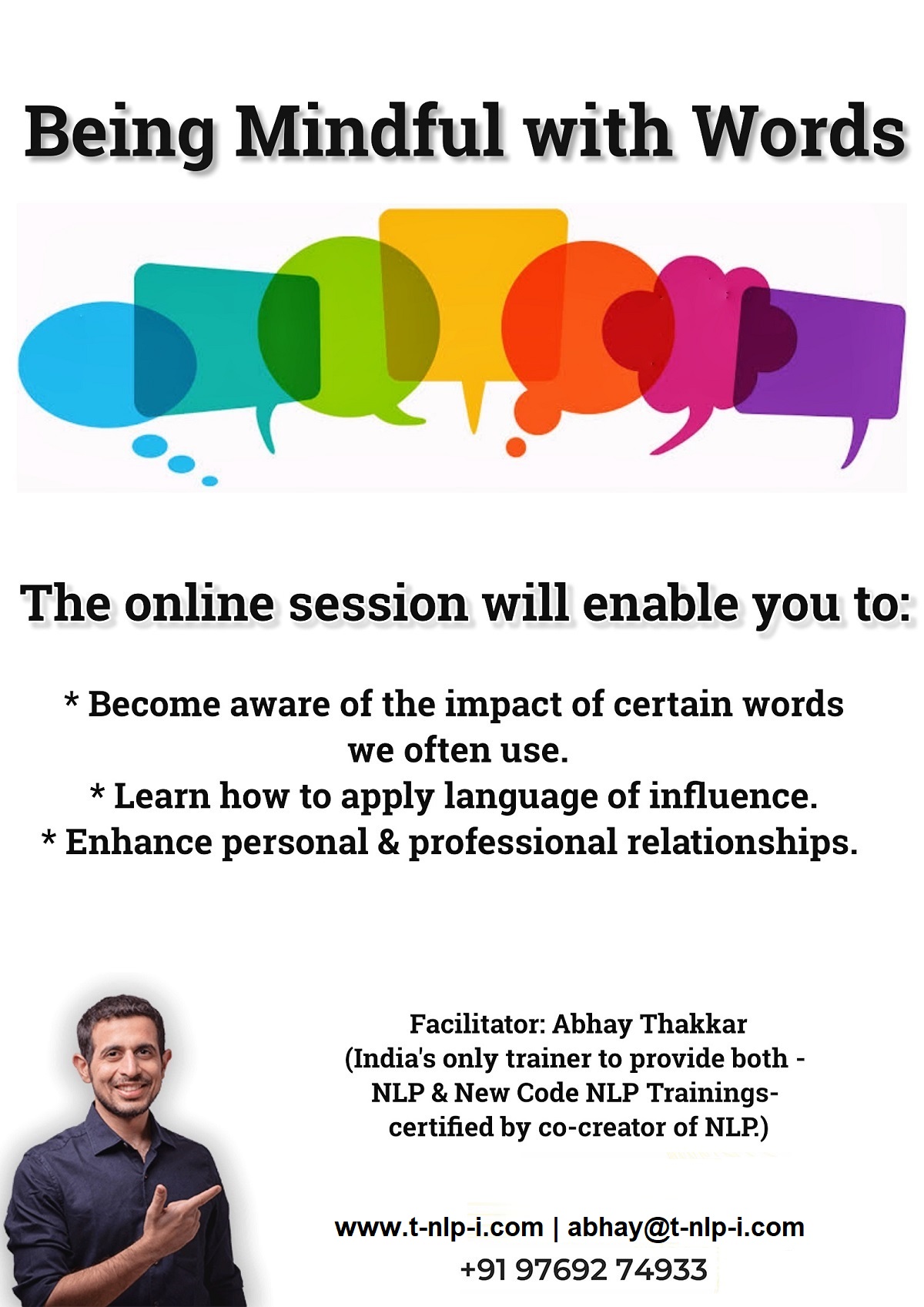 being mindful with Words by Abhay Thakkar - Pune