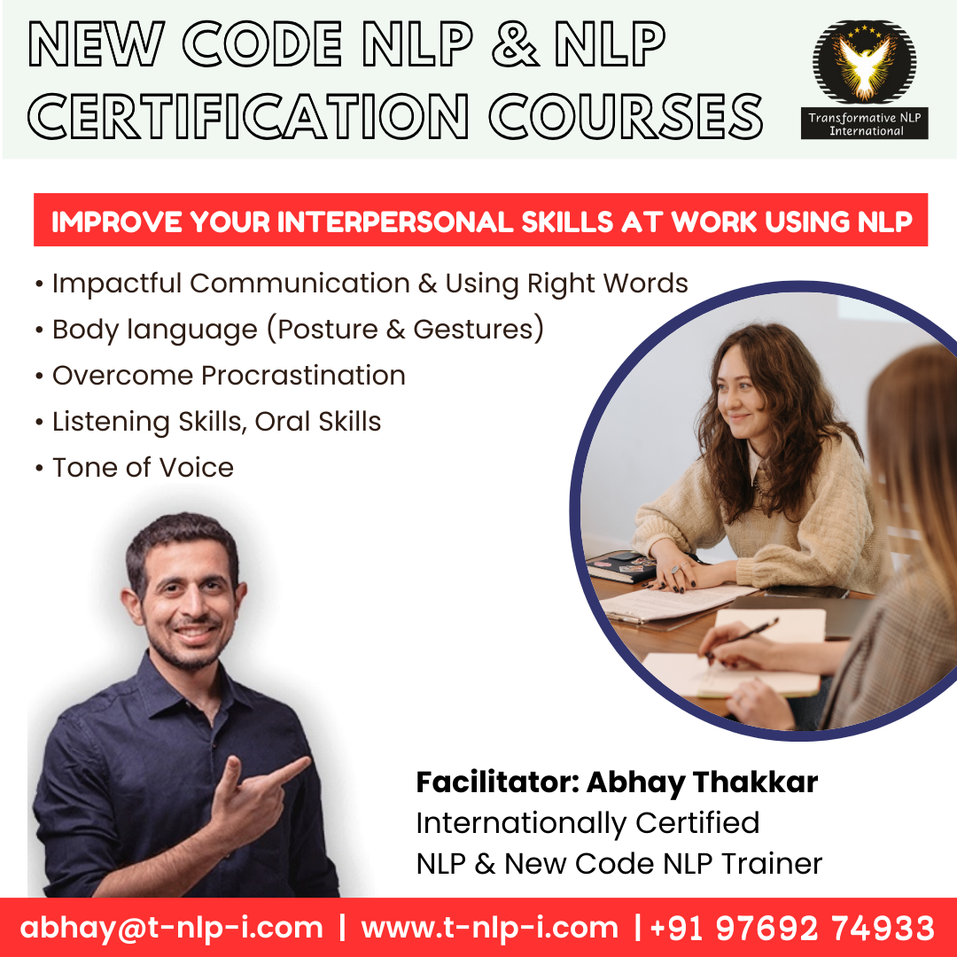 NLP and New Code NLP Certification Course - Abhay Thakkar - Surat