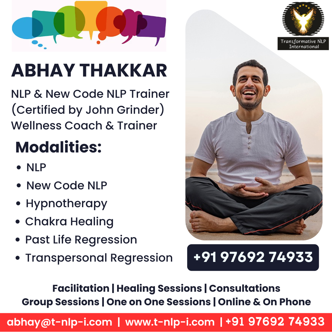 NLP and New Code NLP Trainer - Abhay Thakkar - Surat