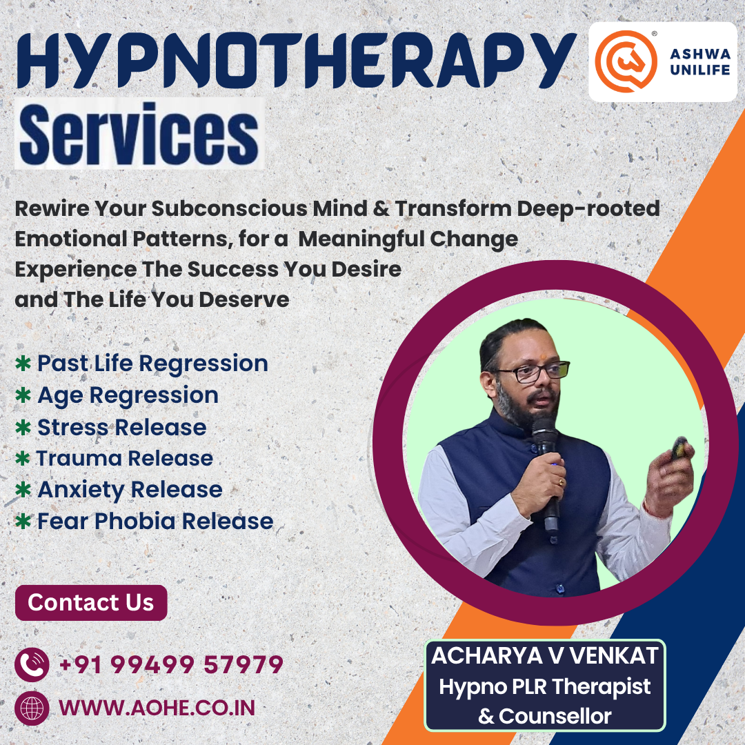 Hypnotherapy Sessions - Ashwa Unilife Group - Acharya V Venkat - Belgaum