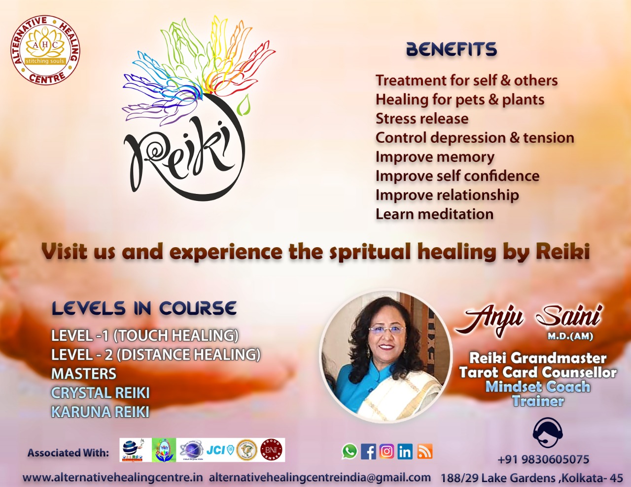 Reiki, Karuna Reiki, Crystal Reiki Courses by Anju Saini - Dharamshala