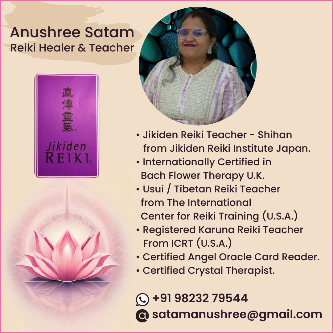 Anushree Satam - Jikiden Reiki Master, Trainer - Mysore