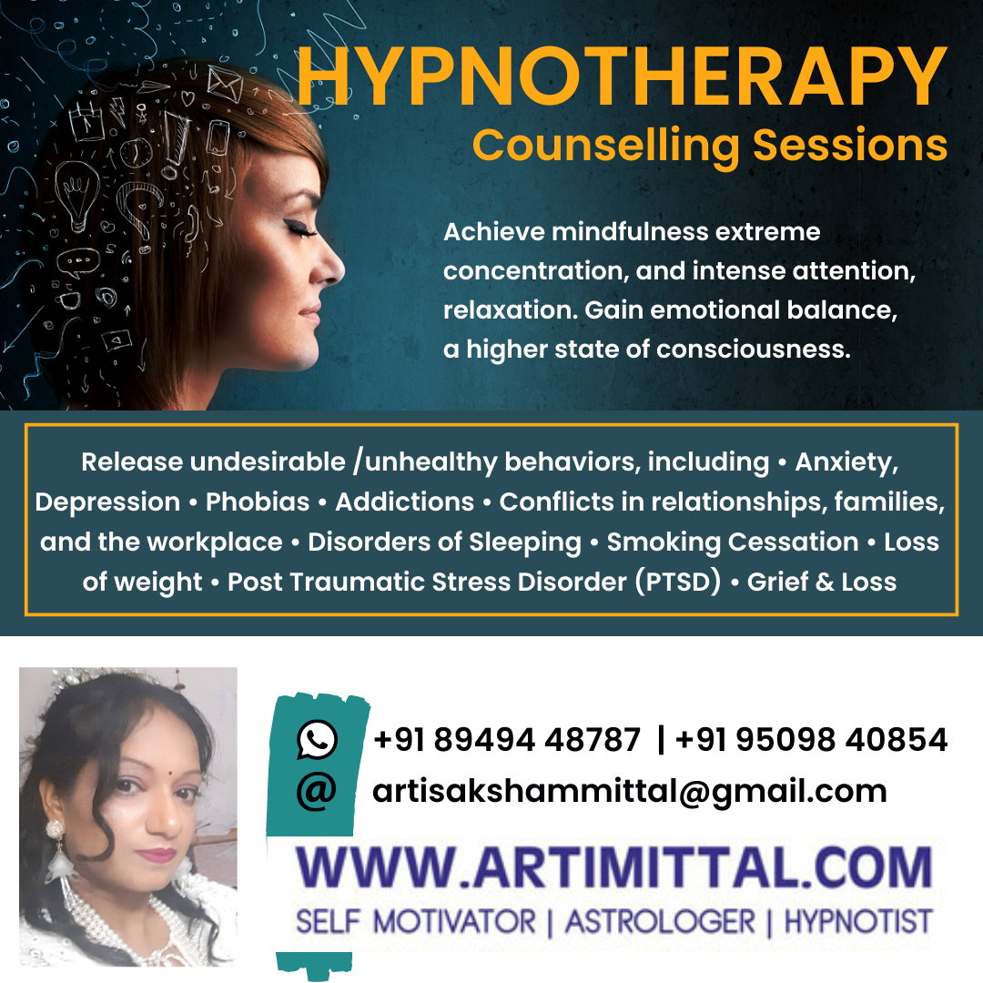 Hypnotherapy Sessions by Arti Mittal - Dehradun