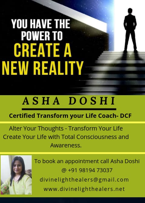 Asha A Doshi - Certified Trransform Your Life Coach Diana Cooper Foundation - New York