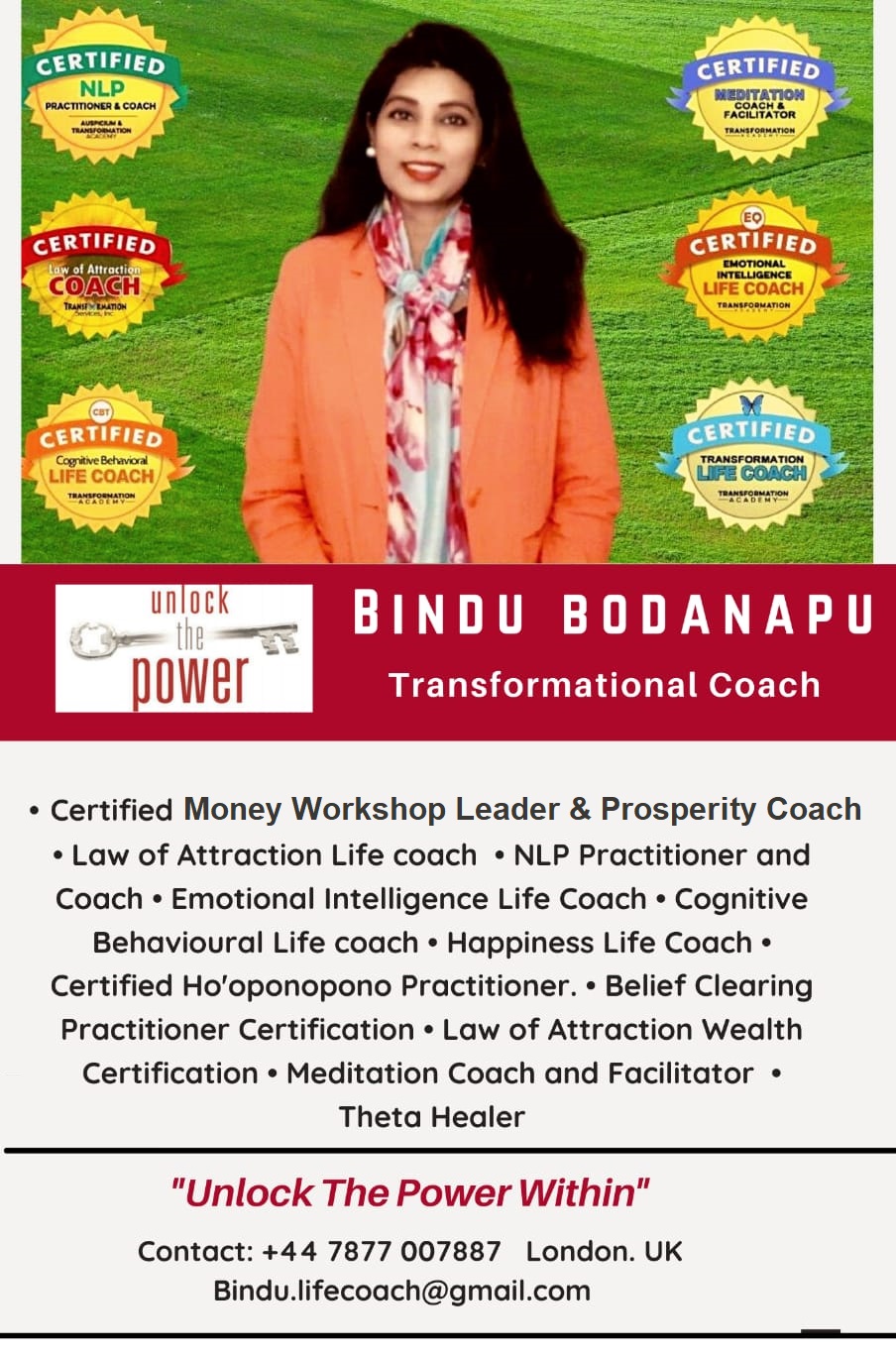Bindu Bodanapu - Transformational Coach, Life Coach - London