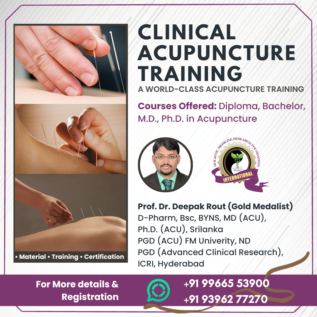 Clinical Acupuncture Training by Dr. Deepak Rout - London