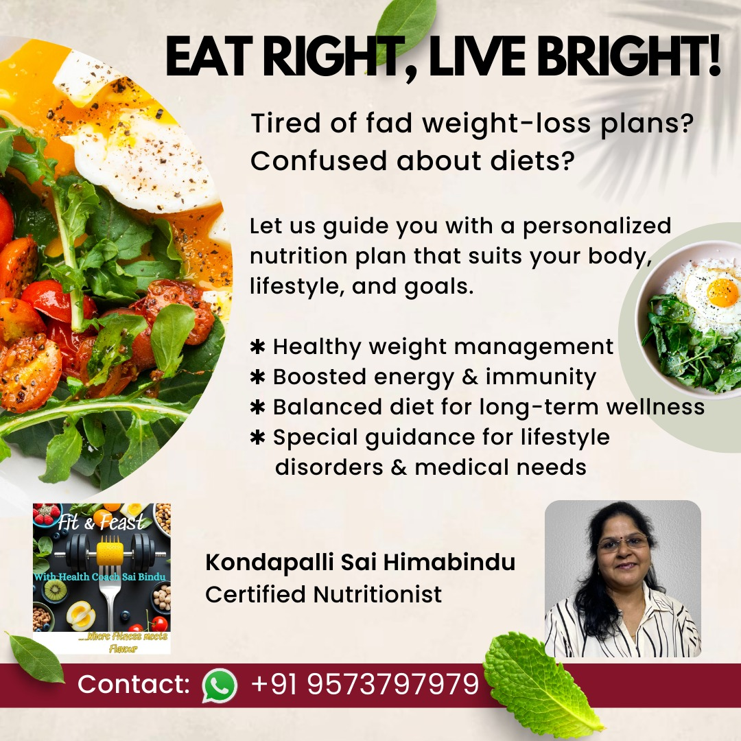 Fit&Feast - Certified Dietitian and Nutritionist - Sai Himabindu - Ahmedabad