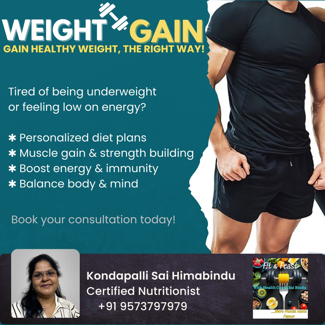 Weight Gain Nutrition Consultation with Sai Himabindu - Ahmedabad