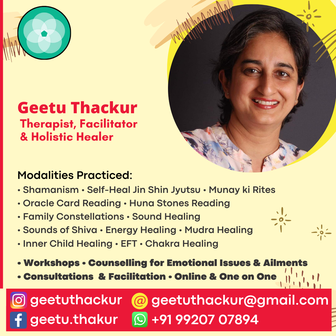 Geetu Thakur  -  Therapist, Facilitator  & Holistic Healer - Mumbai