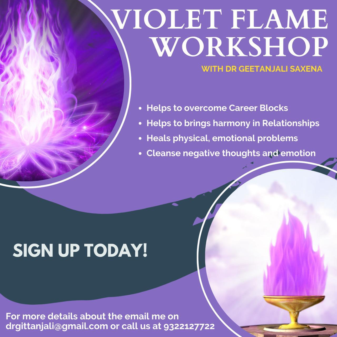 Violet Flame Healing Workshop with Dr Geetanjali Saxena - Bangalore