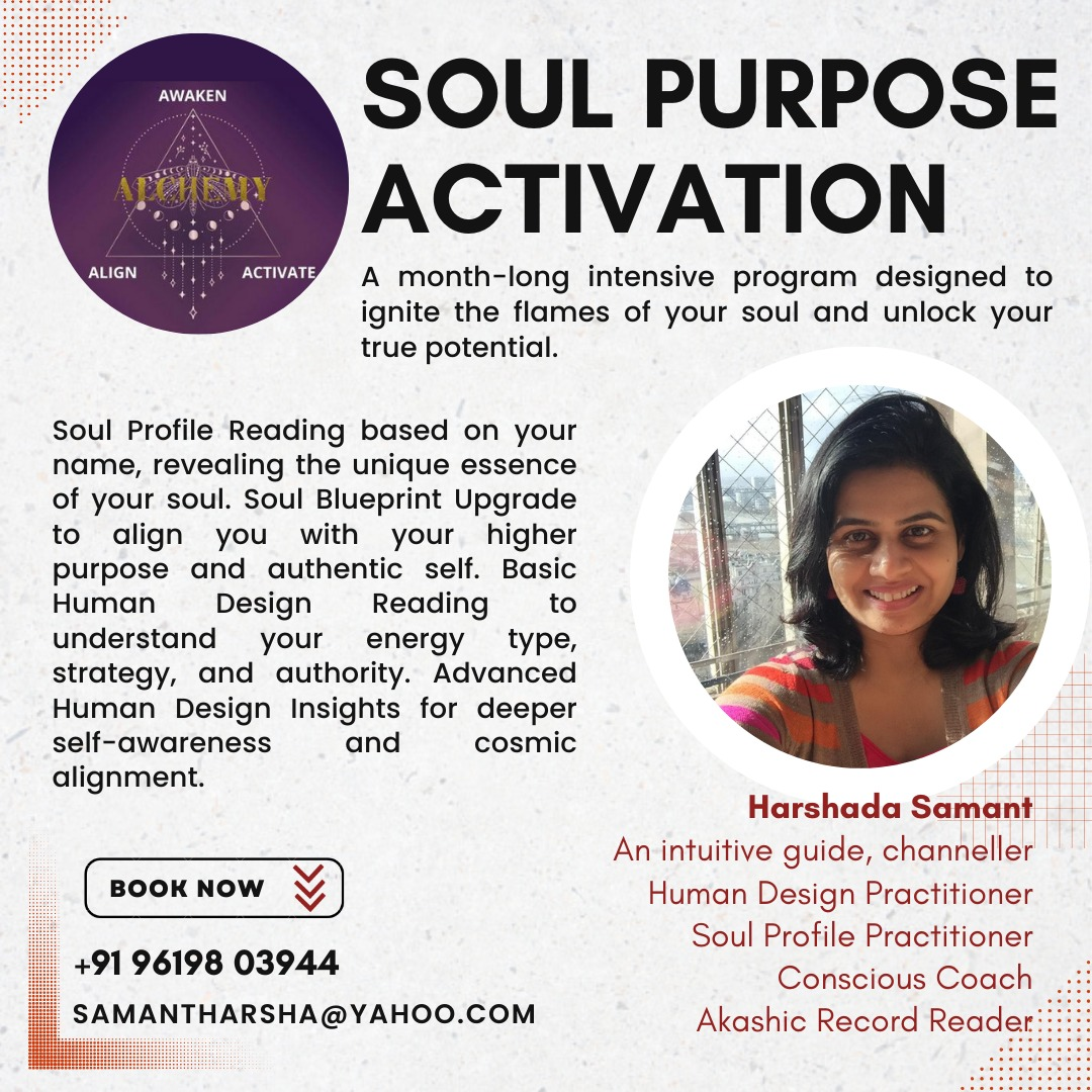 Soul Purpose Activation - By Harshada Samant - New Jersey