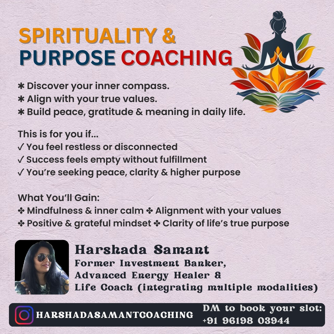 Spirituality & Purpose Coaching - Harshada Samant - Ahmedabad