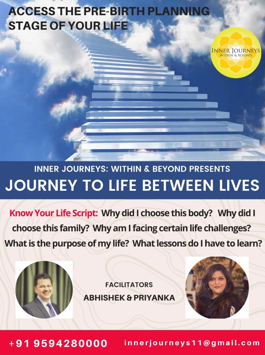 Journey to life between lives workshop by Abhishek Joshi and Priyanka Bhargava - Coimbatore