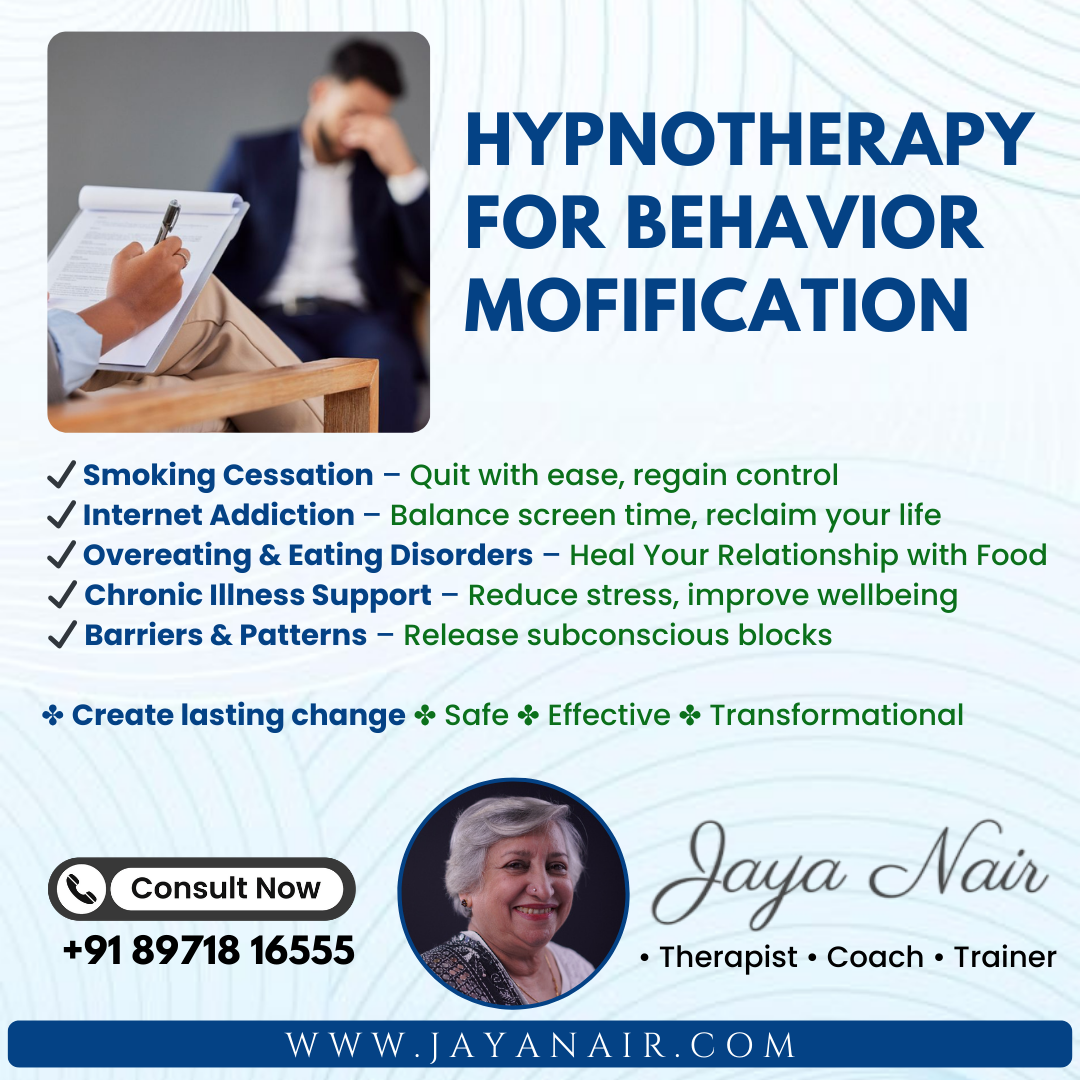 HypnoTherapy For Behavior Mofification with Jaya Nair - Ahmedabad