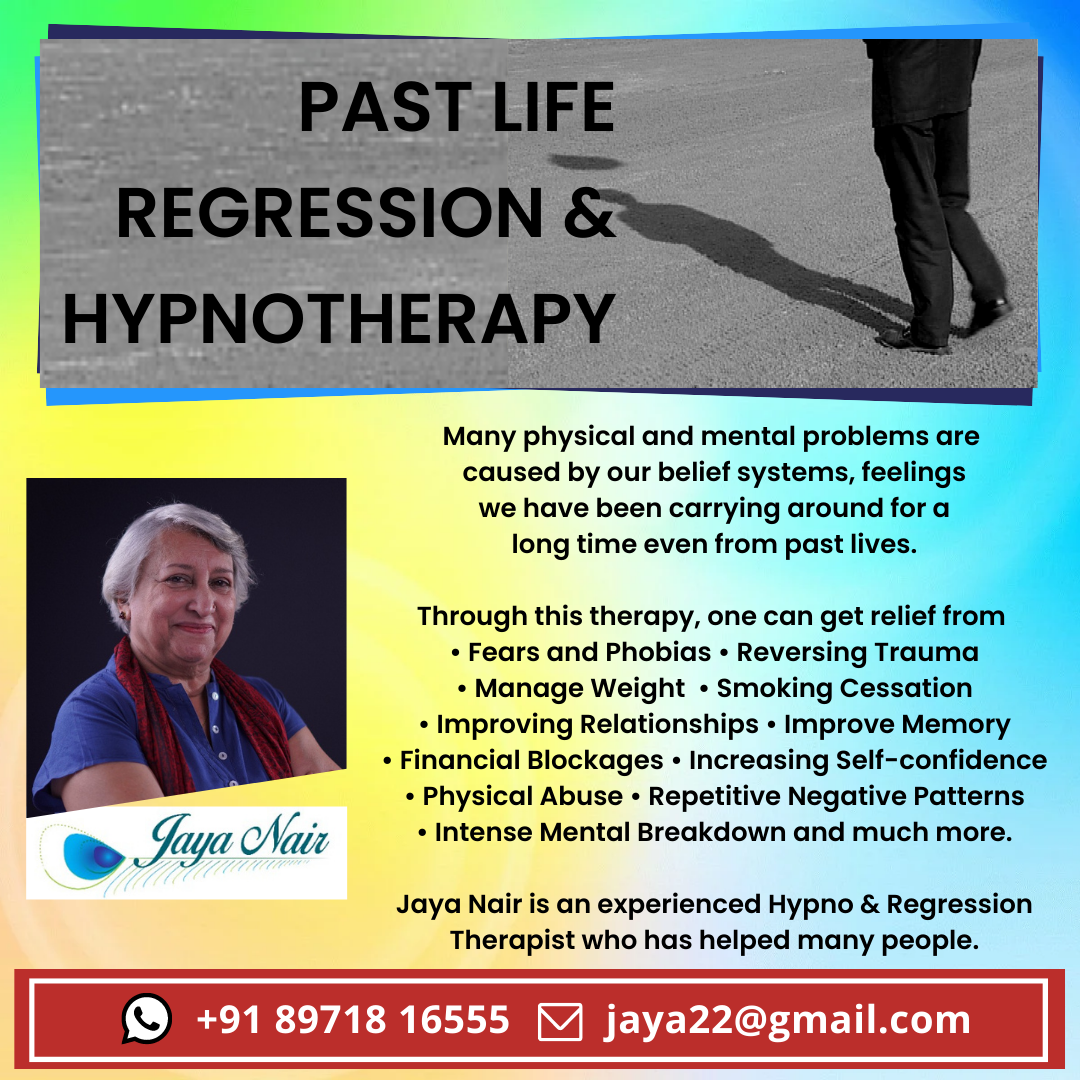 Past Life Regression and Hypnotherapy by Jaya Nair - Washington
