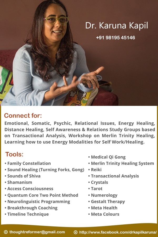 Dr Karuna Kapil - therapist of Energy Healing, Family Constellation - Bhopal