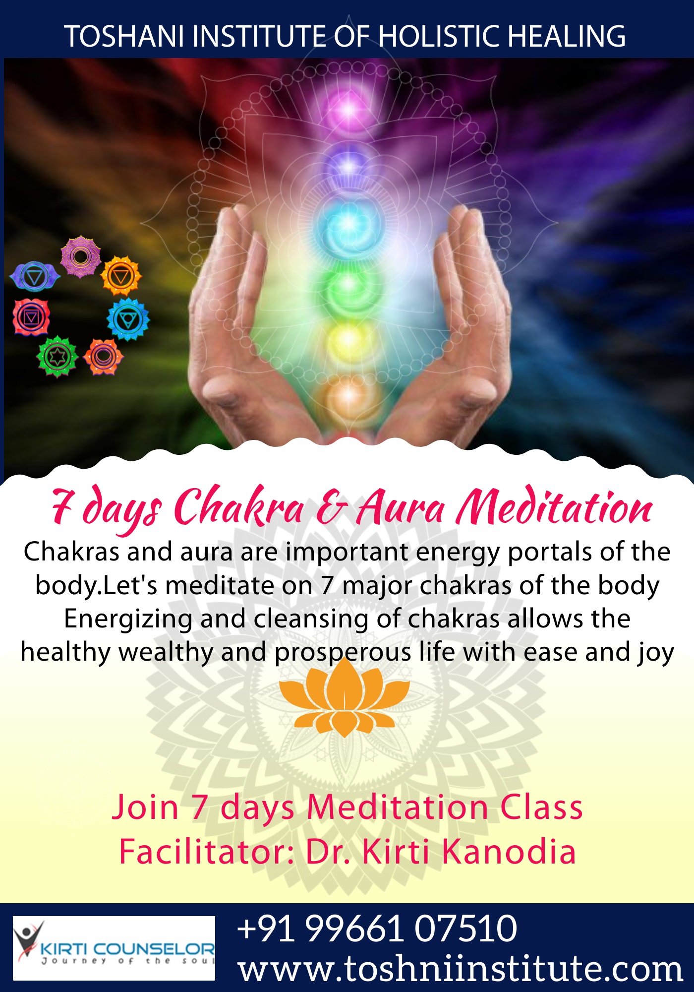 Chakra and Aura Meditation by Dr. Kirti Kanodia - Coimbatore