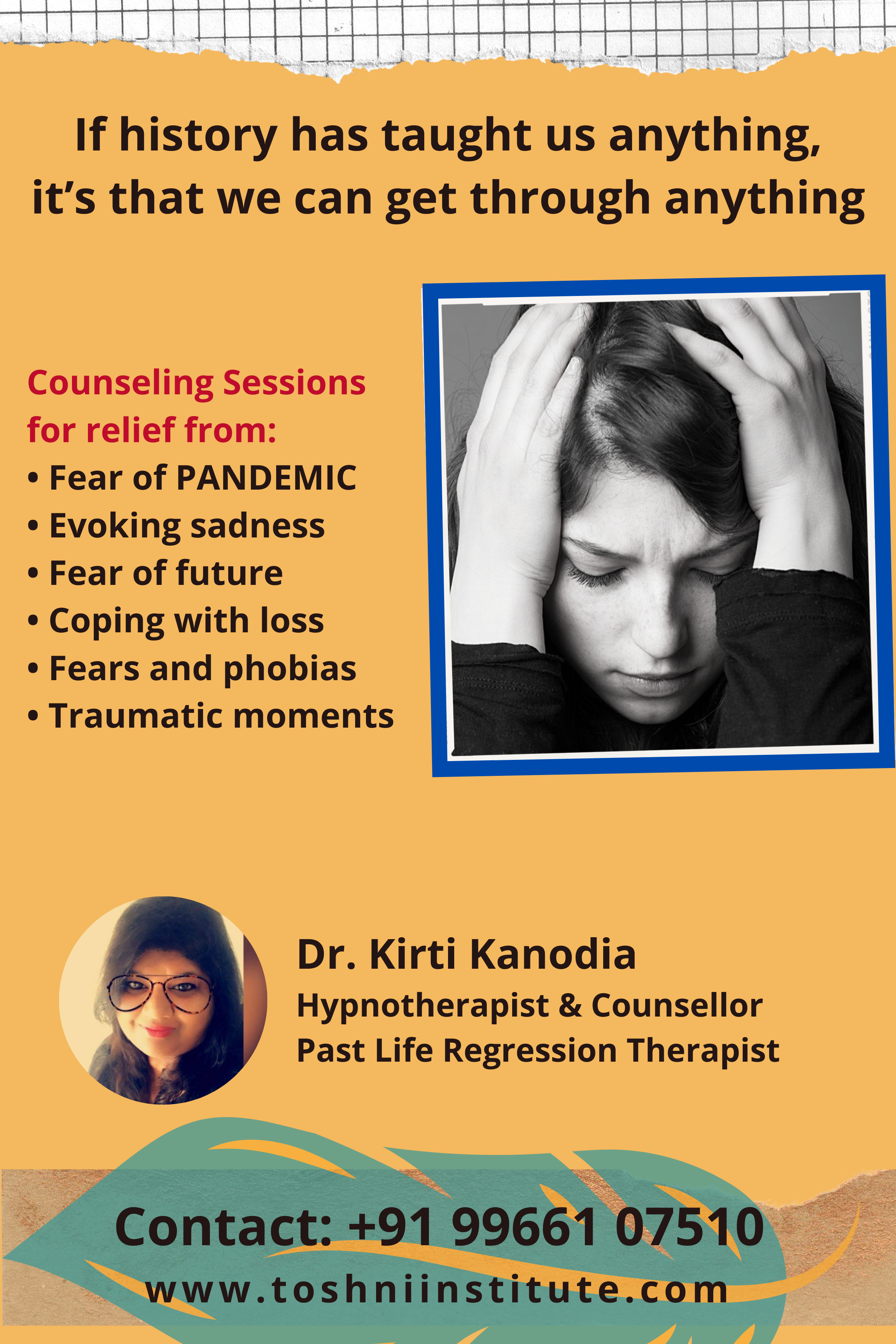 Corona Pandemic Stress Counselling by Dr. Kirti Kanodia - Pune