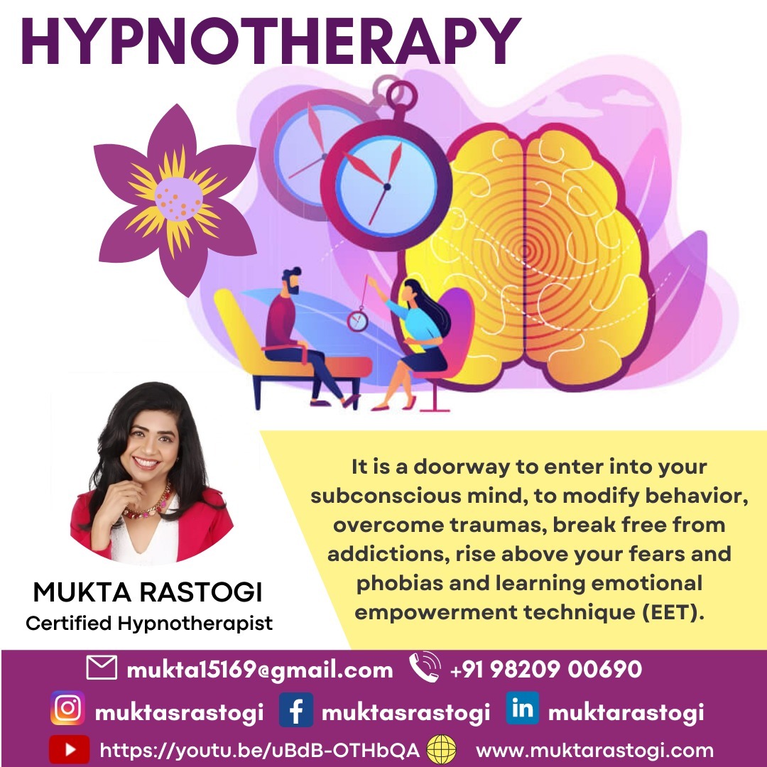Hypnotherapy by Mukta Rastogi - Indore