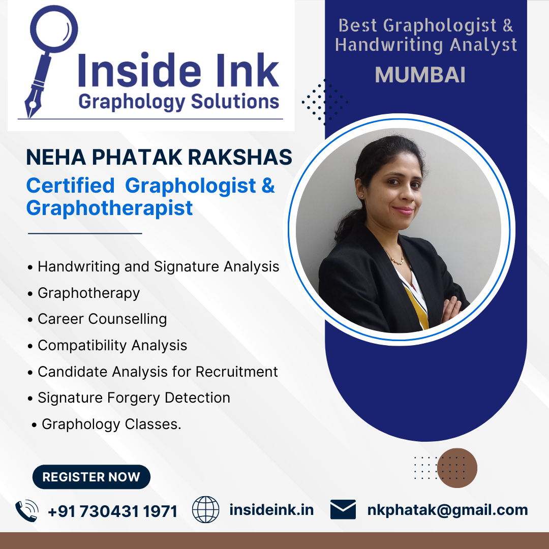 Neha Phatak Rakshas - Inside Ink Graphology Solutions - Thane