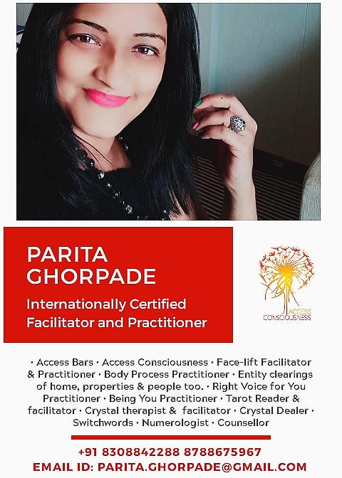 Certified Access Consciousness Bars Facilitator Parita Ghorpade- Nashik