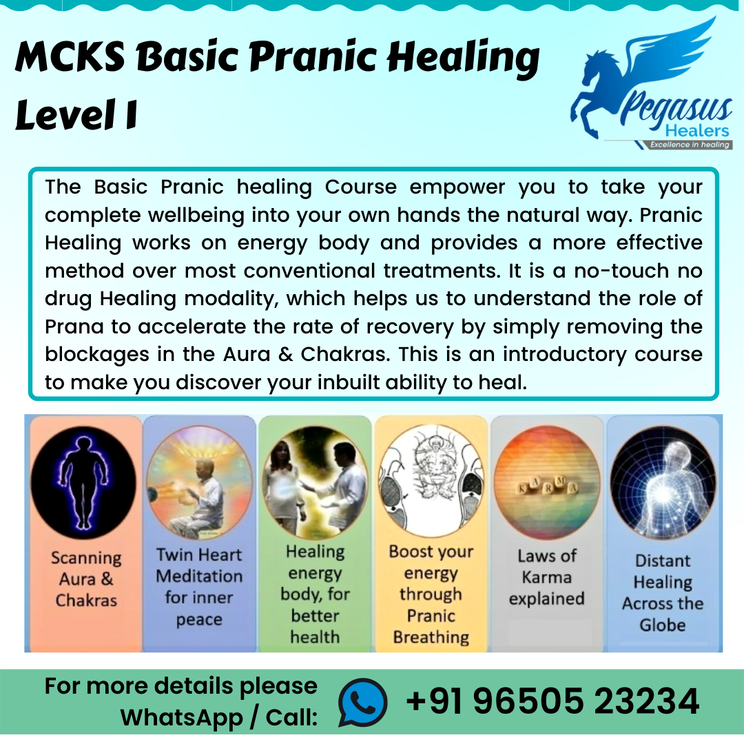 MCKS Basic Pranic Healing Level 1 by Jaya Varma - Pegasus Healers - Noida