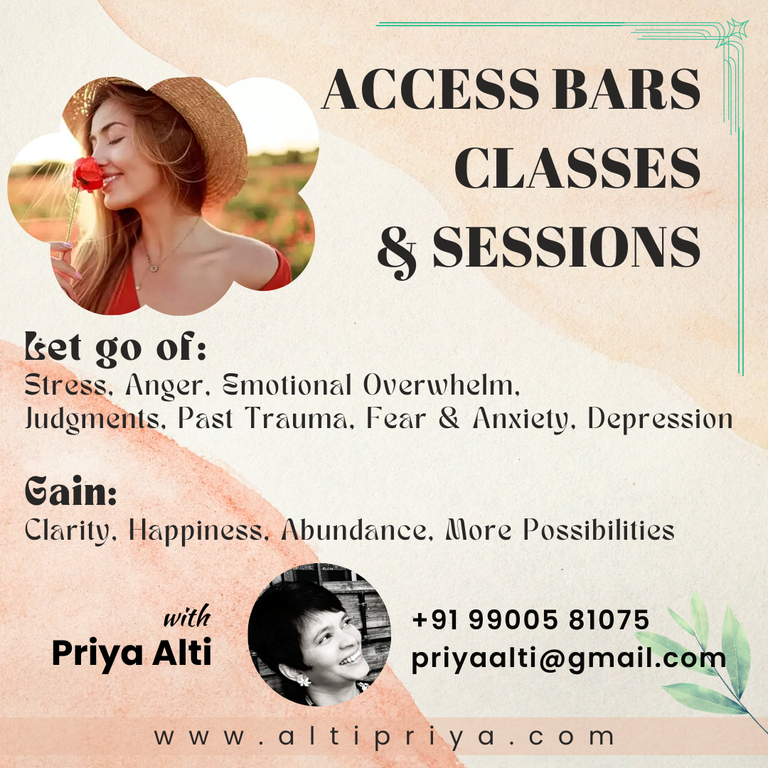 Access Bars Class and Sessions with Priya Alti - Mysore