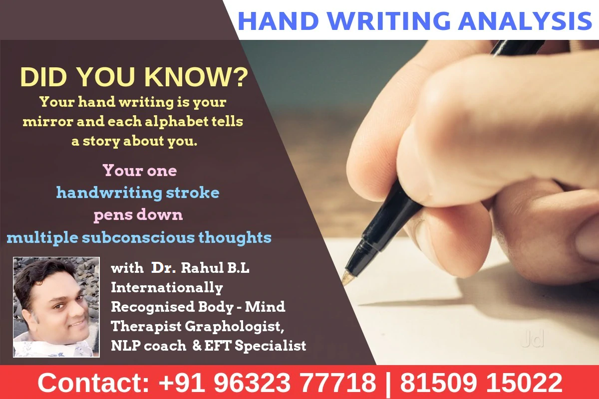 Hand Writing Analysis and Graphology by Dr. Rahul B.L - Washington