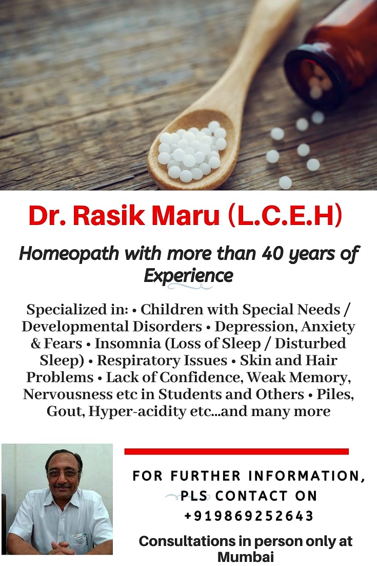 Dr. Rasik Maru Homeopathy Consultant - Pune