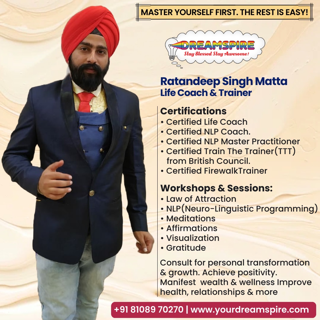 Ratandeep Singh Matta - Life Coach & Trainer - Pondicherry