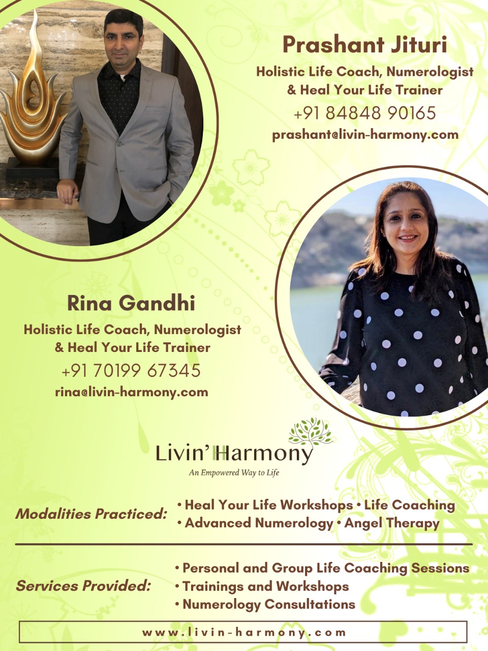 Life Coaching by Rina Gandhi and Prashant Jituri - Hyderabad