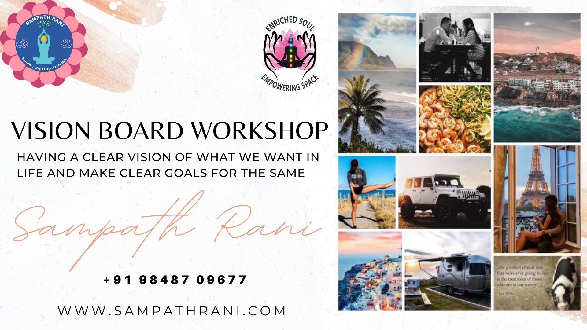 Vision Board Workshop - by Sampath Rani (Author) - Washington