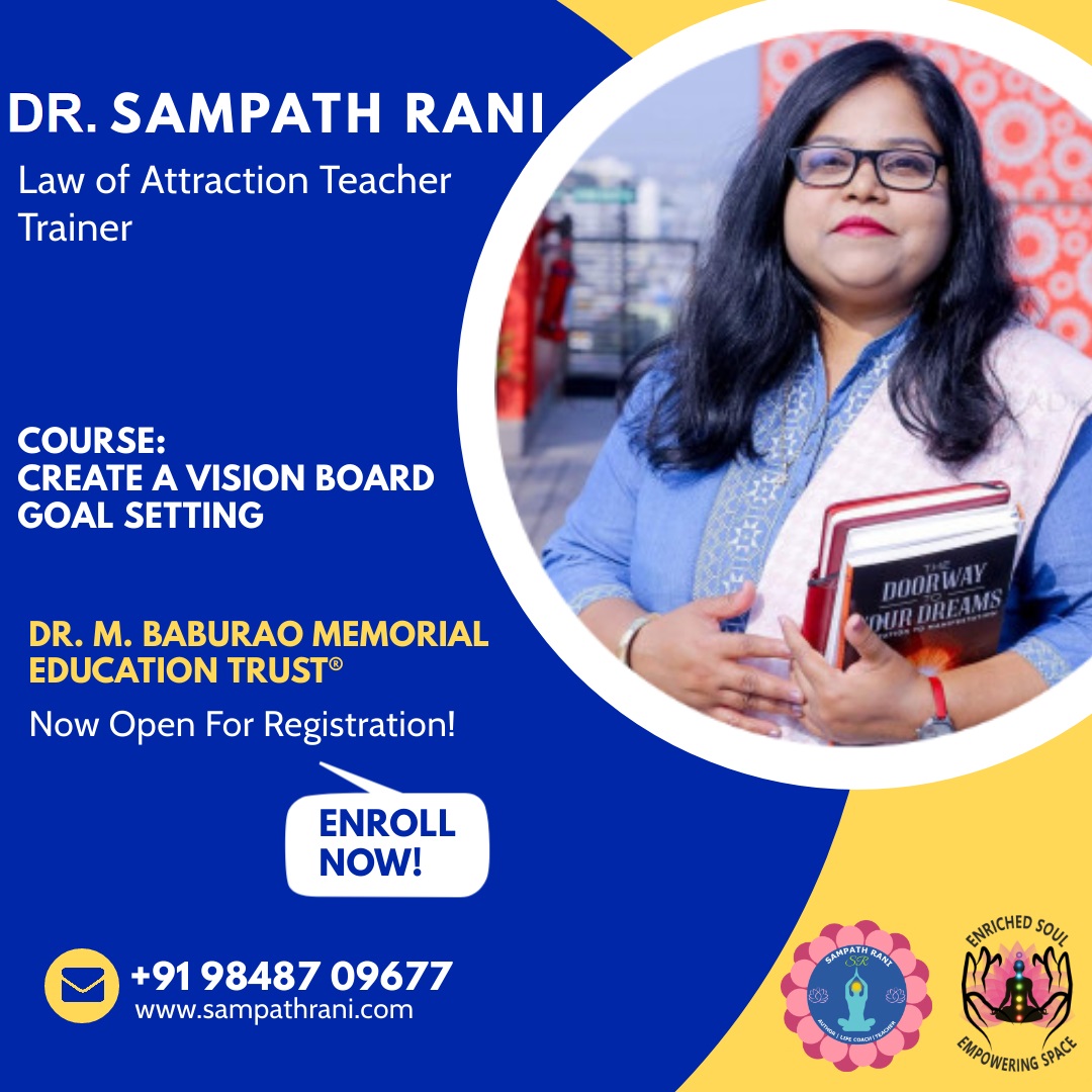 Vision Board, Goal Setting Workshop, Course - by Sampath Rani - New York