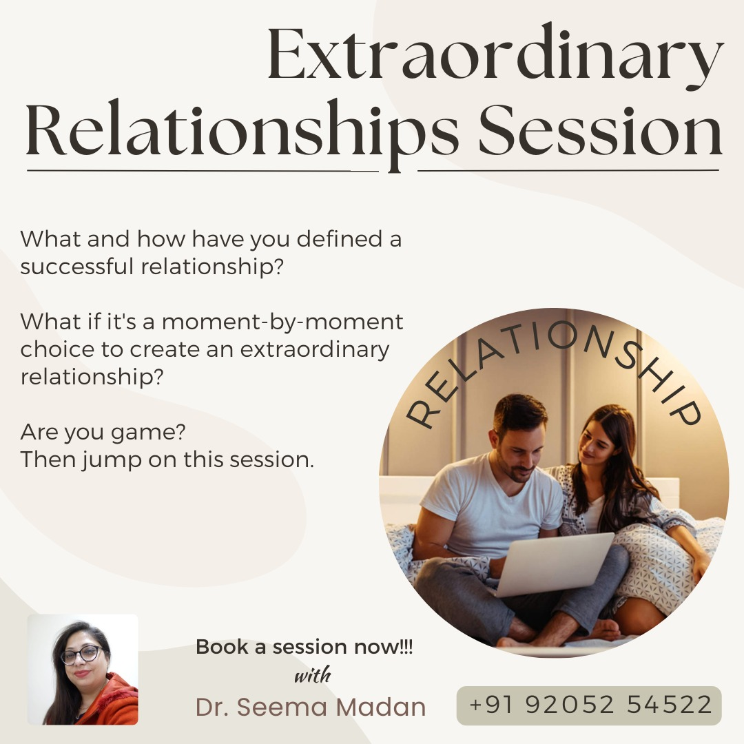Extraordinary Relationships Sessions with Dr. Seema Madan - New York