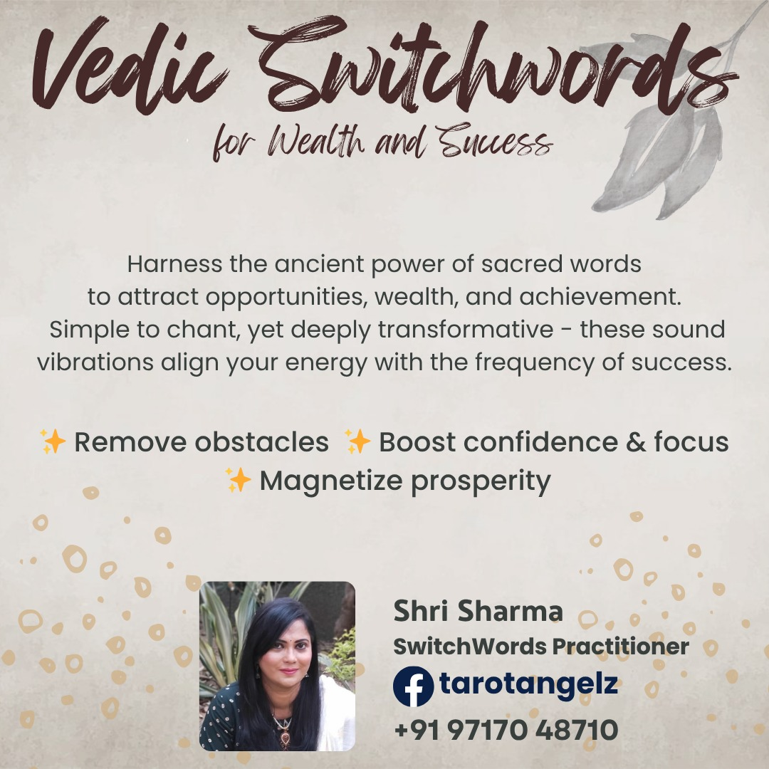 Vedic Switchwords for Wealth & Success with Shri Sharma - Belgaum