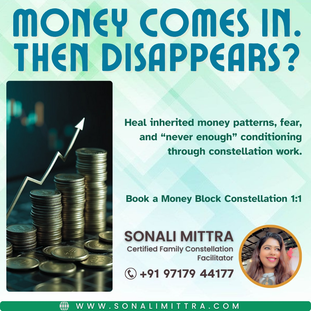 Money healing constellation session to release financial blocks and improve money flow with Sonali Mittra - Delhi