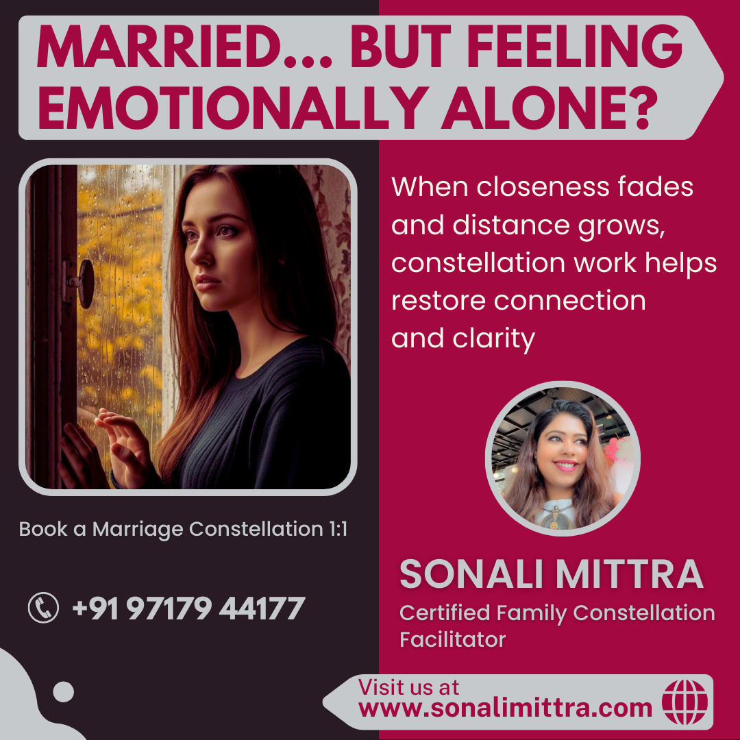 Family constellation therapy concept for resolving parent-partner conflict with Sonali Mittra - Delhi