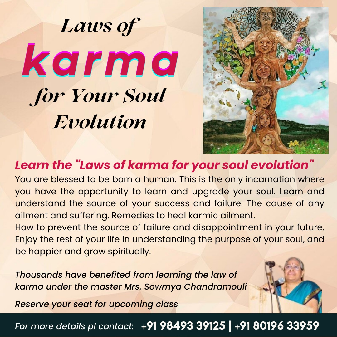 Learn the Laws Of Karma For Your Soul Evolution - Hyderabad