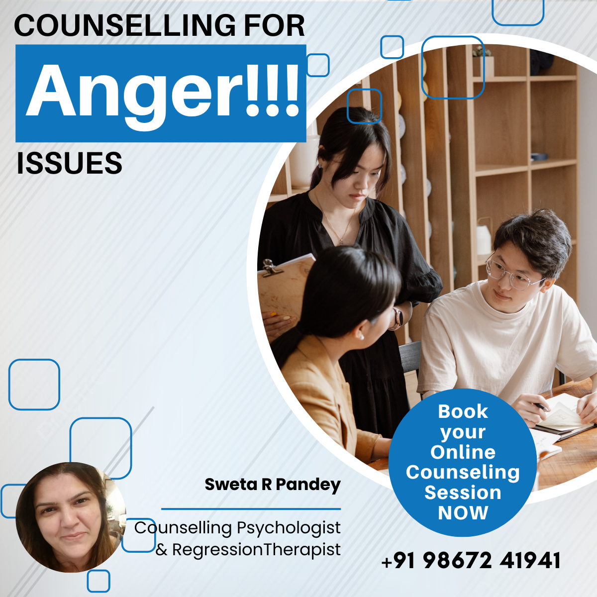 Counselling for Anger Issues - Sweta R Pandey - Ludhiana