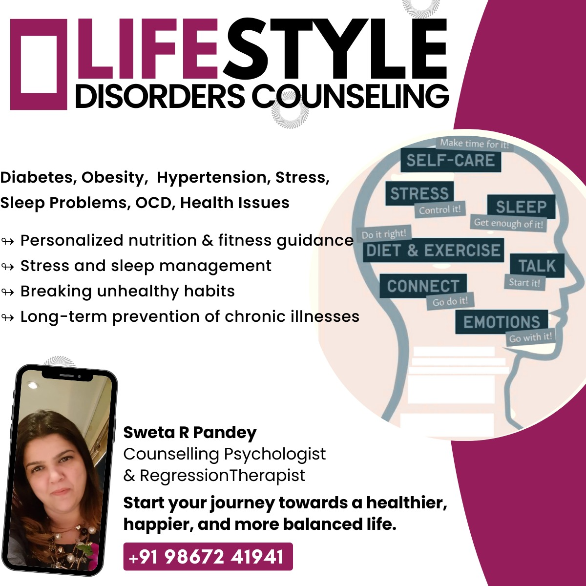 Lifestyle Disorders Counseling with Sweta R Pandey - Mumbai