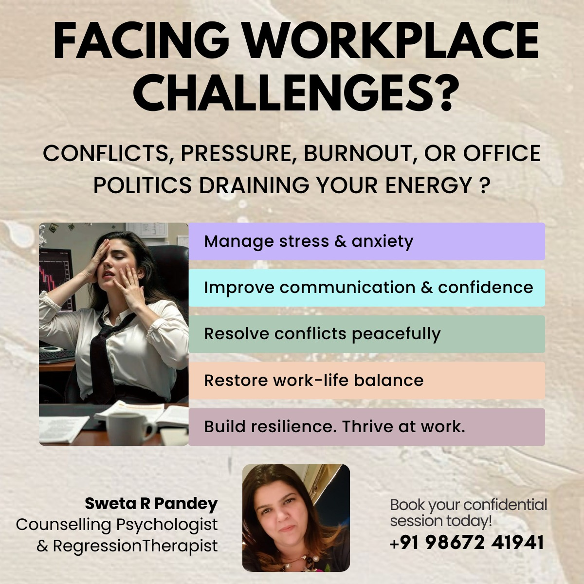Workplace Counseling Sessions with Sweta R Pandey - Mumbai