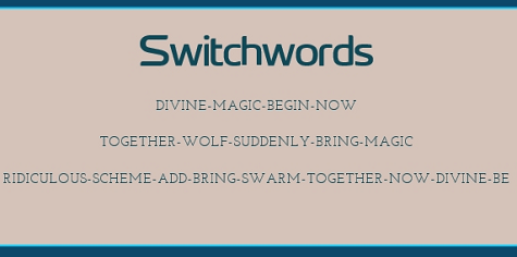 Switch Words in Mysore